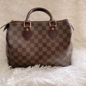💯Authentic Louis Vuitton Damier Ebene Canvas Speedy 25